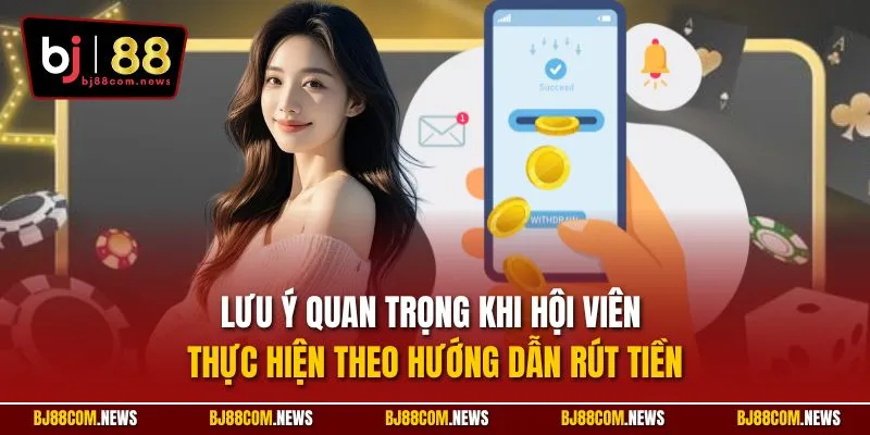 Lưu ý quan trọng khi hội viên thực hiện theo hướng dẫn rút tiền